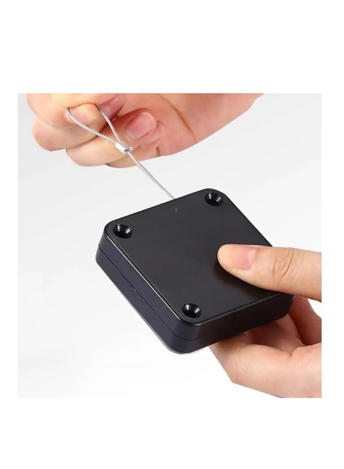 تشاين جهاز اغلاق ابواب  بمستشعر اوتوماتيكي،غالق ابواب اوتوماتيكي قوي من مادة ABS مع سلك ستيل بطول 1.2 متر اسود - Image 2