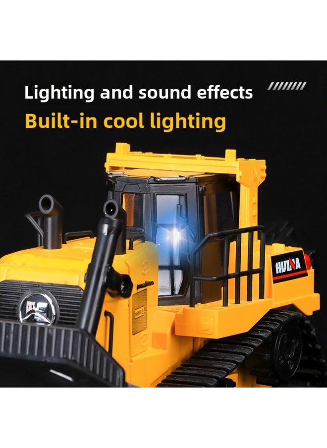 Generic - Huina 1554 Heavy Bulldozer Electric Forklift Toy 569 Same Children's Remote Control Engineering Vehicle Car 664-Color:664 Chinese Packaging-Proportion:1:16 - Image 1