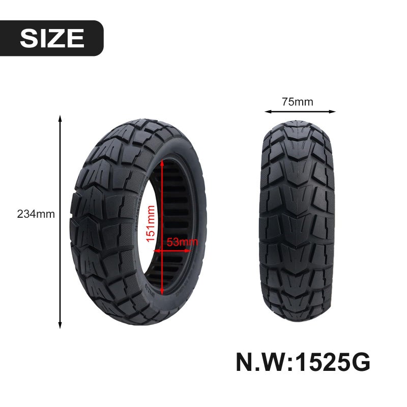 10 Inch 2.75 6.5 Solid Tire Puncture Proof Off Road Rubber Wheel for Electric Scooter Replacement - Image 5