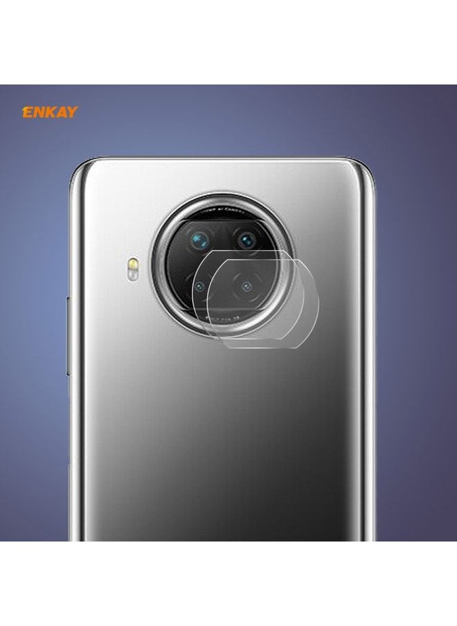 ENKAY Screen Protector For Xiaomi Redmi Note 9 Pro 5G 2 PCS ENKAY Hat-Prince 0.2mm 9H 2.15D Round Edge Rear Camera Lens Tempered Glass Film 