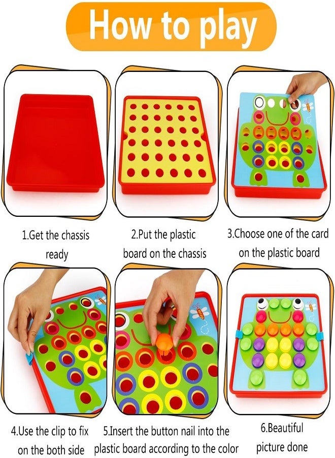 null - Button Idea Educational Toys (12 pictures & 46 Button) Genius Art Button – Color matching – Early Learning Toy - Image 1