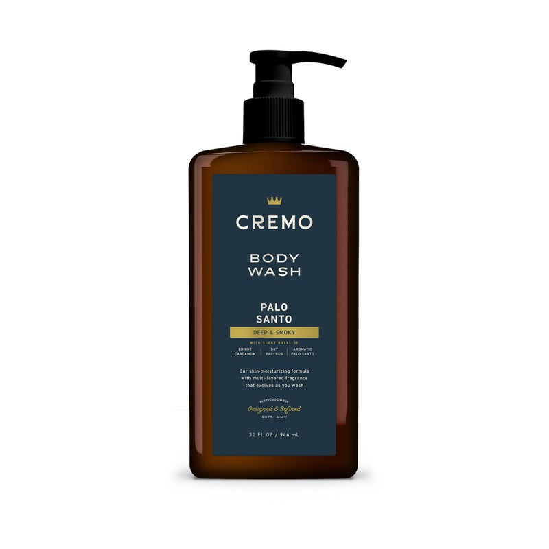 Cremo Rich-Lathering Palo Santo Body Wash for Men, Notes of Bright Cardamom, Dry Papyrus and Aromatic Palo Santo, 32 Fl Oz - Image 1