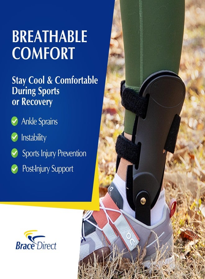 براس دايركت دعامة الكاحل شبه الصلبة النشطة من Brace Direct للرياضة - أقصى دعم للالتواءات والإصابات، تعمل على تثبيت وحماية كاحل الرياضيين في كرة القدم الأمريكية وكرة القدم (صغير - يمين، للرجال 7-9 / للنساء 8-10) - Image 4