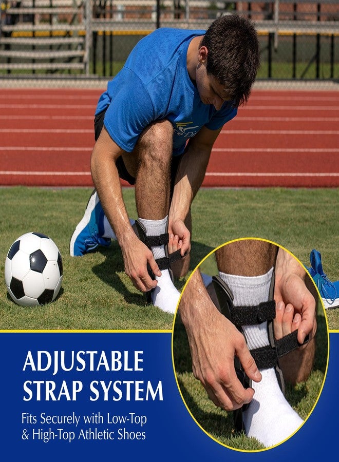 براس دايركت دعامة الكاحل شبه الصلبة النشطة من Brace Direct للرياضة - أقصى دعم للالتواءات والإصابات، تعمل على تثبيت وحماية كاحل الرياضيين في كرة القدم الأمريكية وكرة القدم (صغير - يمين، للرجال 7-9 / للنساء 8-10) - Image 5