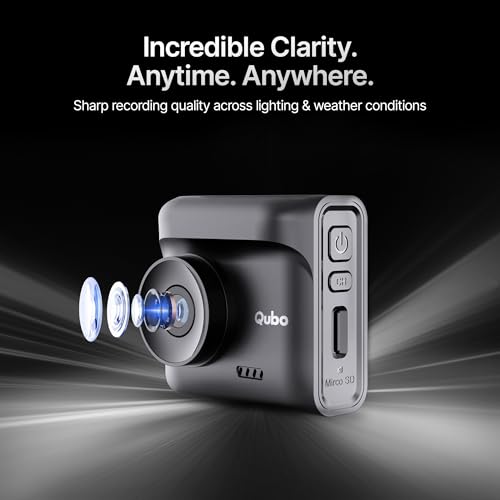Qubo Car Dashcam Pro 2.7K Dual Channel from Hero Group [2026 Edition] | NightPulse Vision | 5MP QHD+ Front (140°), 2MP FHD Rear | G-Sensor |2" LCD |Built-in GPS, Wi-Fi, Mic |1TB Storage| Made in India - Image 4