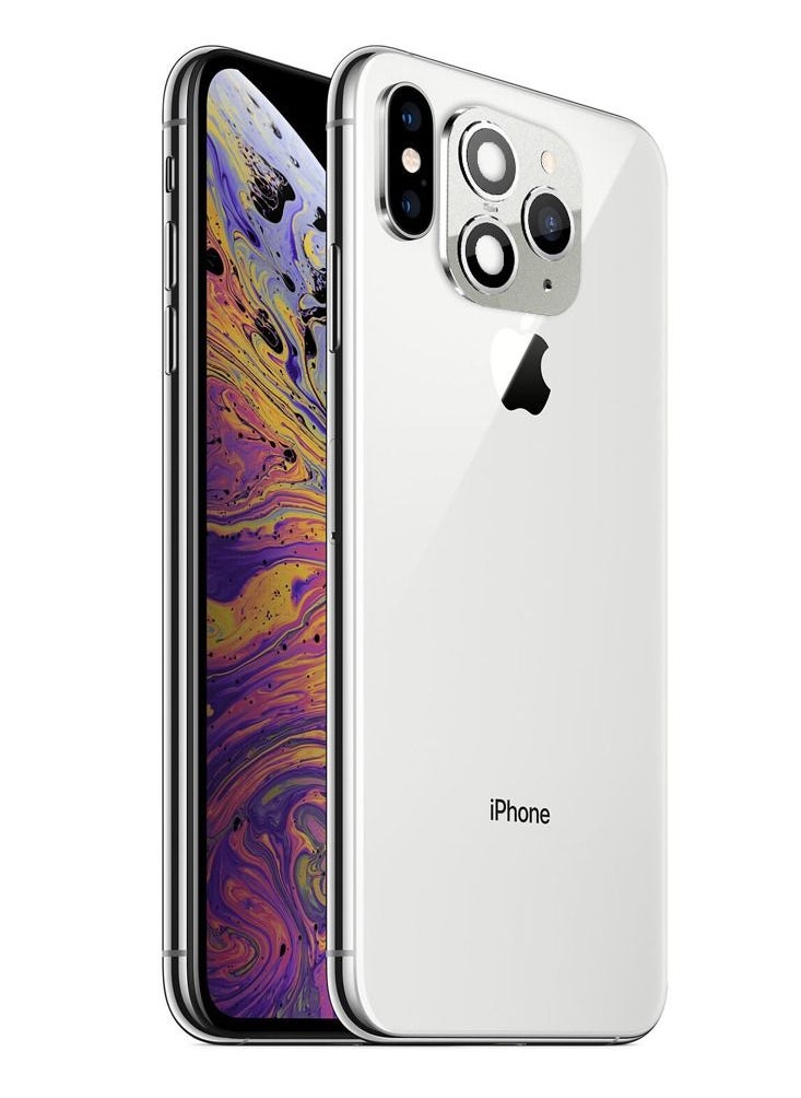 iPhone X XS Duplicate Camera Lens Camera Upgrade Protective Lens Change iPhone X XS to 11 Pro 11 Pro Max White