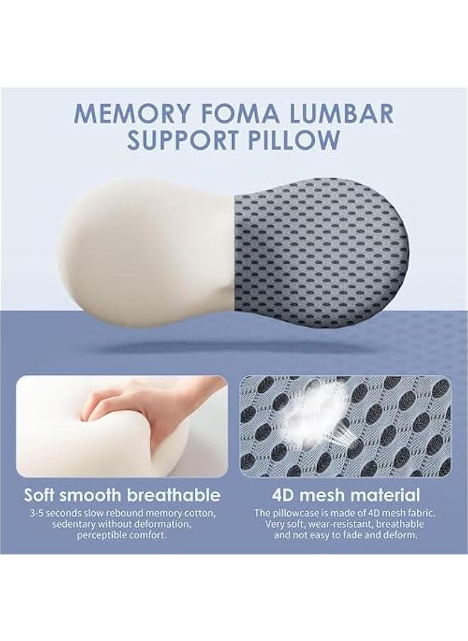 HOOKOR Durku Lumbar Support Pillow, Back Pillow for Low Back Pain Relief, Ergonomic Streamline Car Seat, Office Chair, Recliner and Bed (Grey)  - Image 5