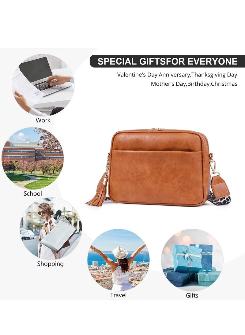 SYOSI Crossbody Bags, Thick Strap Cross-body Bags, handbag for women Vegan Leather, Leather Crossbody Bag Suitable for going out shopping, ladies and girls - Image 4