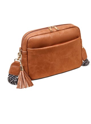 Crossbody Bags, Thick Strap Cross-body Bags, handbag for women Vegan Leather, Leather Crossbody Bag Suitable for going out shopping, ladies and girls