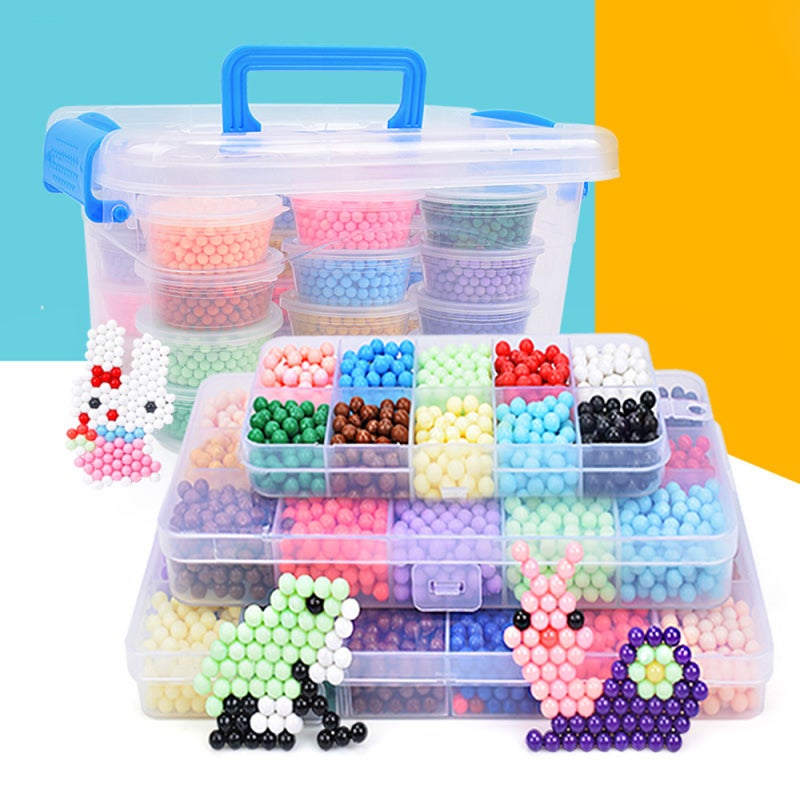 Bead Art Crafting Set - 3 Pieces, Safe No-heat No-glue Design, Stimulate Kids’ Imagination, DIY Fun for Independent Group Play, Parent-child Creative Educational Play - Image 2