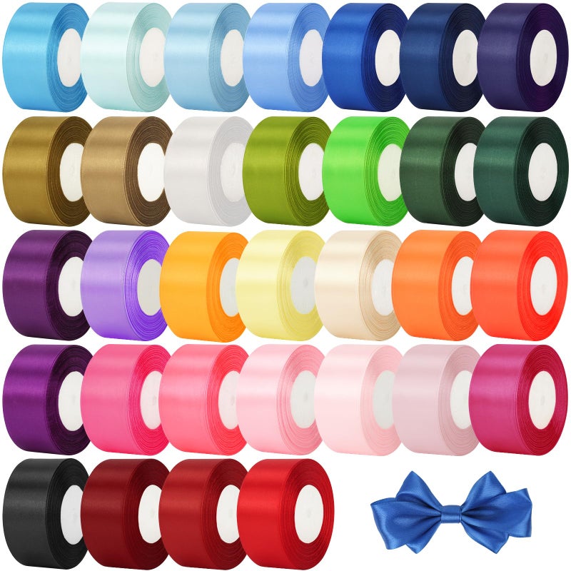 NESCCI 800 Yards Ribbon,1-1/2 Inch Satin Ribbon,Single Face Satin Ribbons, Perfect for Gift Wrapping,Wedding Decoration,Handmade Bows,Wrapping Bouquet and More - Image 1