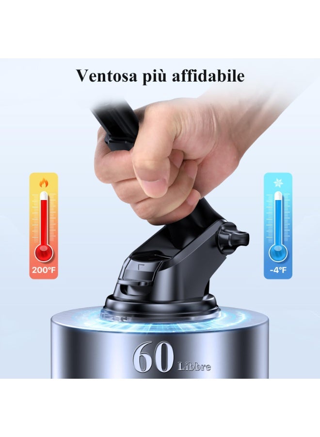 Car Phone Holder, Long Arm Phone Holder Car for Dashboard Windshield Air Vent【Heat-Resistant Strong Suction Cup】Car Mobile Holder Compatible with Most Phones… - Image 3