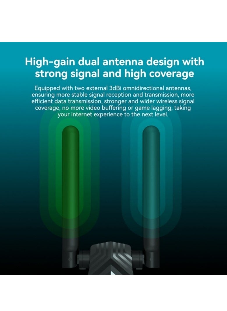 LB-LINK LB-LINK WDN1300H Dual Band 1300M USB Wireless Network Card Dual Antenna WiFi Receiver  - Image 4