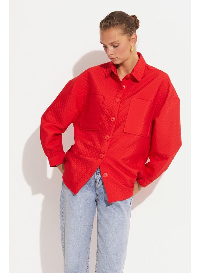 جون جاكيت مبطن حصري لشهر يونيو - أحمر - Image 1