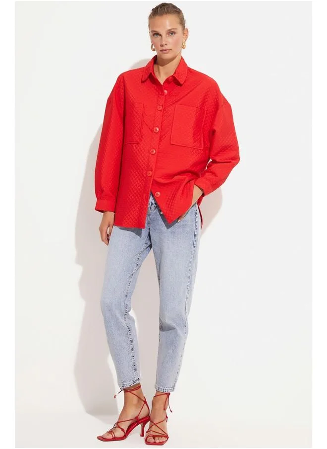 JUNE June Exclusive Quilted Jacket Red