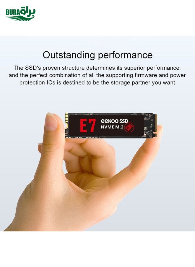 BURAQ eekoo E7 NVME M.2 256GB PCI-E Interface Solid State Drive for Desktops / Laptops - Image 4