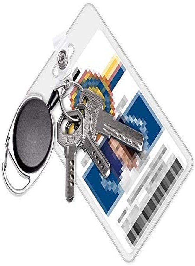 LRS Oval Shape Retractable YoYo Clip for Id Card Holder (Black) (Pack of 10) - Image 3