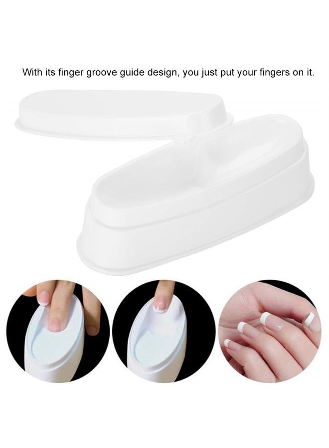Sonew Nail Dip Container Tray Dipping Trays, Portable Nail Dipping Powder Tray Manicure Mould Nail Container for Making Perfect French Tip Smile Lines - Image 5