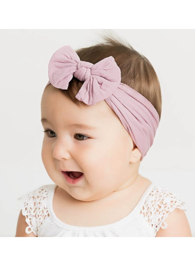 Woofixer 10 PCS Stretchy Baby Headbands, Soft Nylon Headbands with Bows for Girls, Infant & Toddler Hair Accessories - Image 4