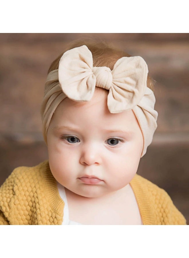 Woofixer 10 PCS Stretchy Baby Headbands, Soft Nylon Headbands with Bows for Girls, Infant & Toddler Hair Accessories - Image 3