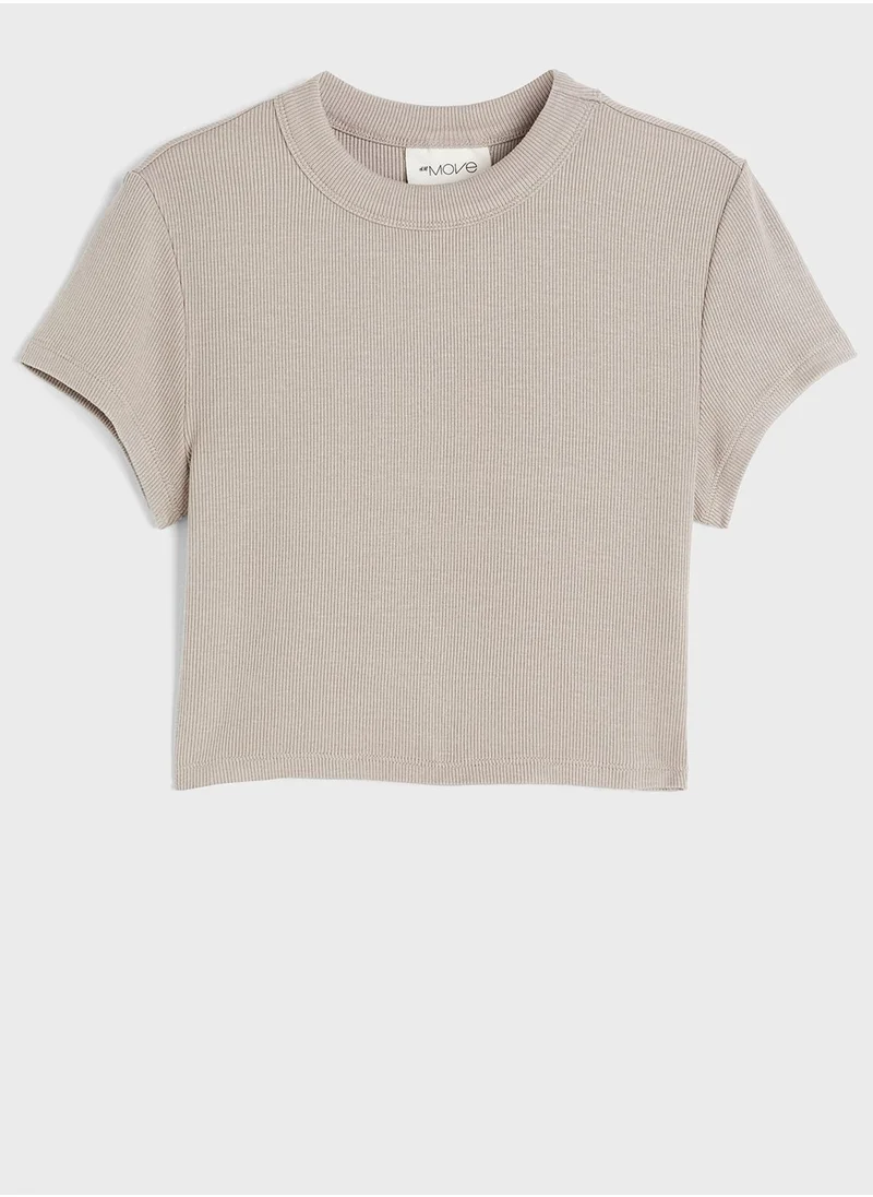 اتش اند ام Drymove™ Crew Neck Cropped Top
