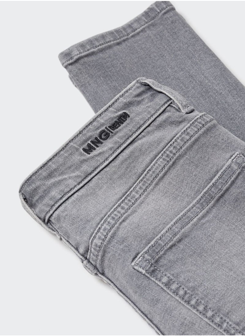 MANGO - Youth Light Wash Slim Fit Jeans - Image 1