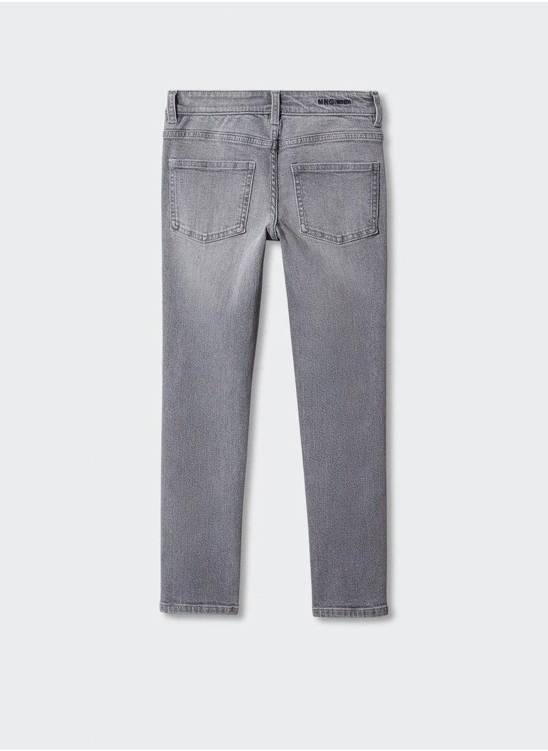 MANGO - Youth Light Wash Slim Fit Jeans - Image 1