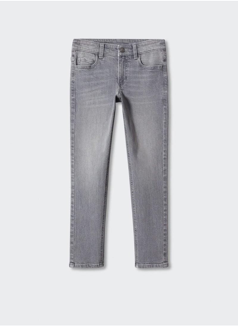 MANGO - Youth Light Wash Slim Fit Jeans - Image 1