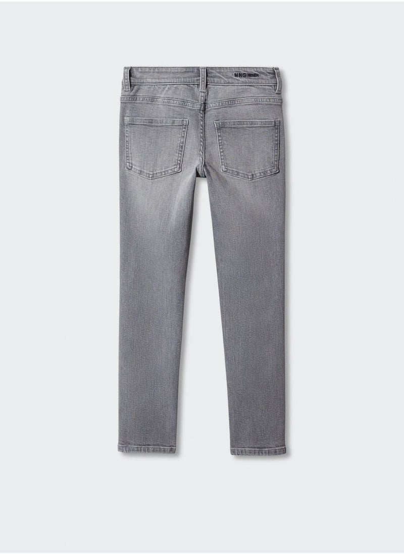 MANGO - Youth Light Wash Slim Fit Jeans - Image 1