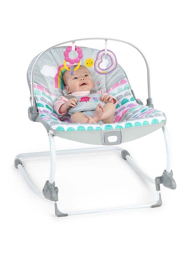 Bright Starts Rosy Rainbow Infant to Toddler Rocker - Image 2