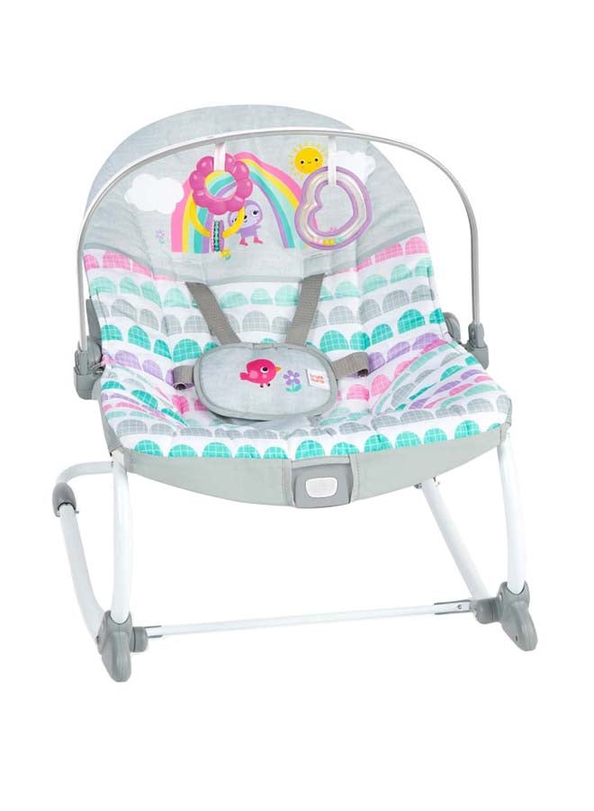 Bright Starts Rosy Rainbow Infant to Toddler Rocker - Image 1