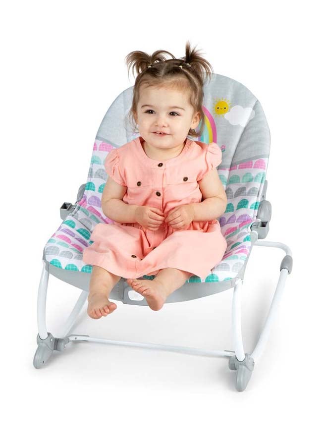 Bright Starts Rosy Rainbow Infant to Toddler Rocker - Image 3
