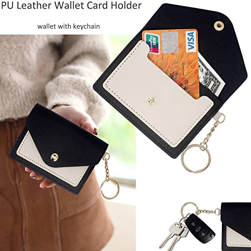 BIHRTC Keyring Wallet Keychain Silicone Beads Bracelet Wristlet with Hand-knitted Net Chapstick Holder Bag PU leather Tassel for Women and Girls House Car Keys Ring Holder Bangle - Image 4