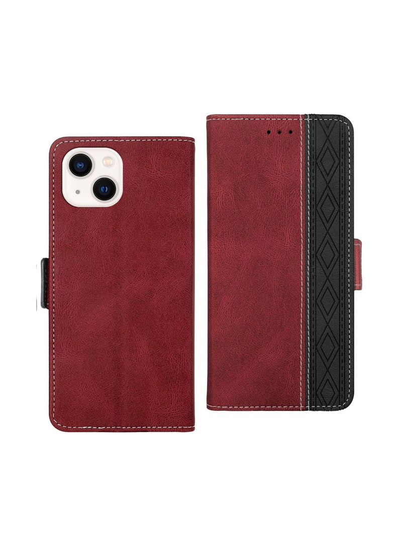 Suteni Flip Cover Magnetic Buckle Card Slots Leather Phone Case for iPhone - Image 1