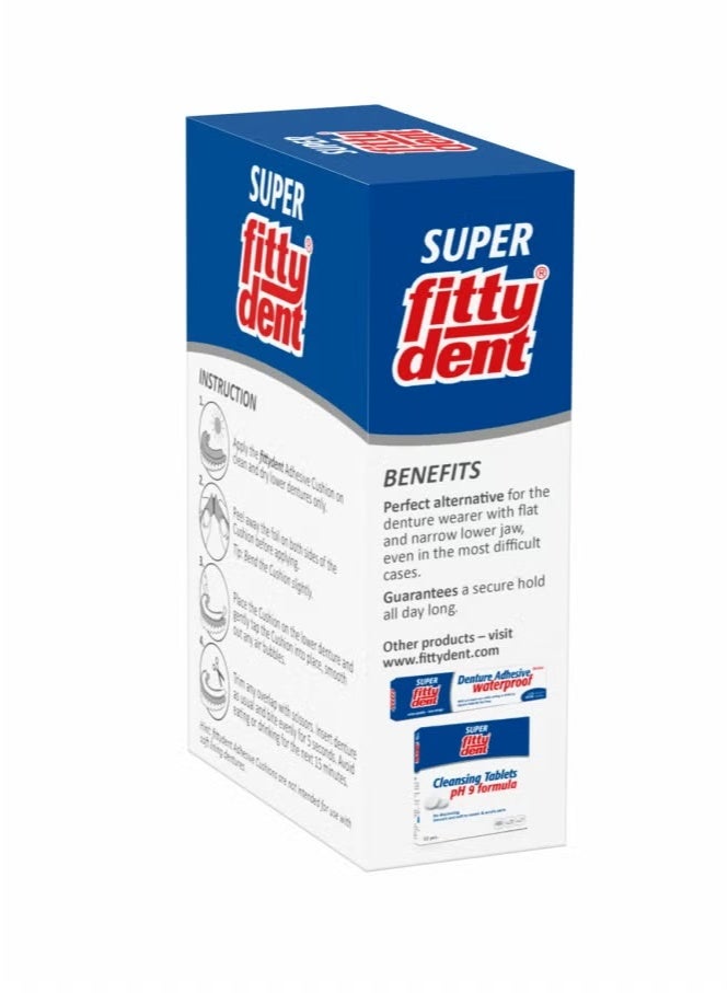 Fittydent Denture Adhesive Cushions Waterproof, Zinc Free- 15pcs - Image 4