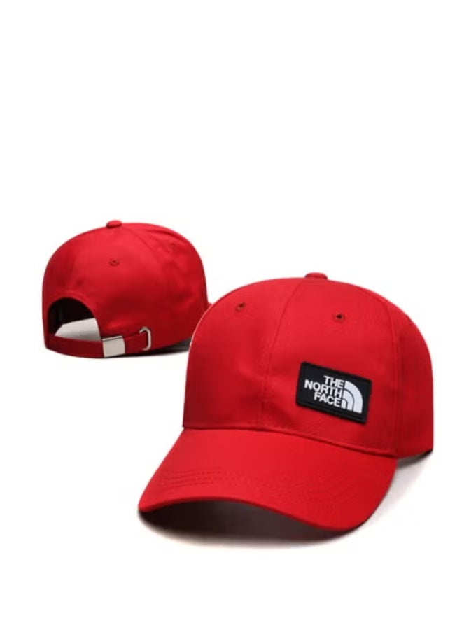 THE NORTH FACE قبعة بيسبول حمراء من ذا نورث فيس مع لوجو أسود