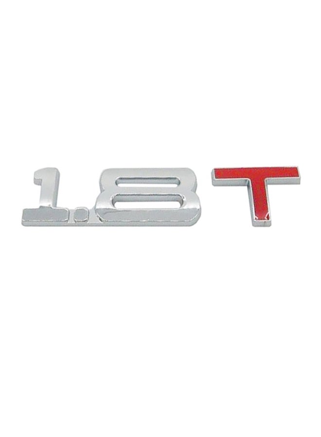 3D Universal Chromed Metal 1.8T Car Emblem Trailer Gas Displacement Identification Car Sticker - Image 1