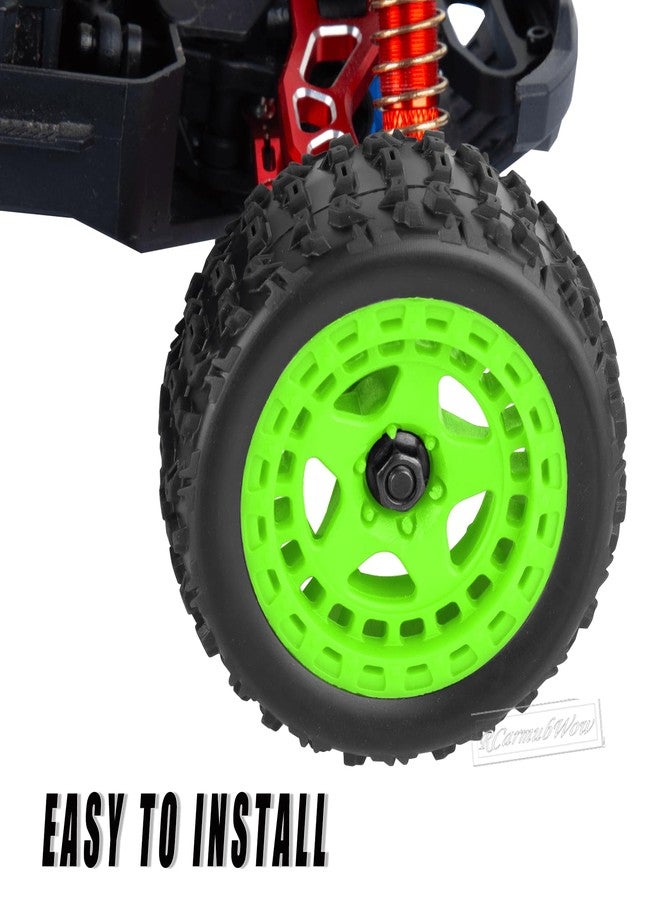 إطارات RCarmubWow RC لسيارة Typhon Grom RC Crawler بمقياس 1/18، عجلات باغي وإطارات مطاطية وحواف بلاستيكية، 4 قطع، أخضر - Image 4