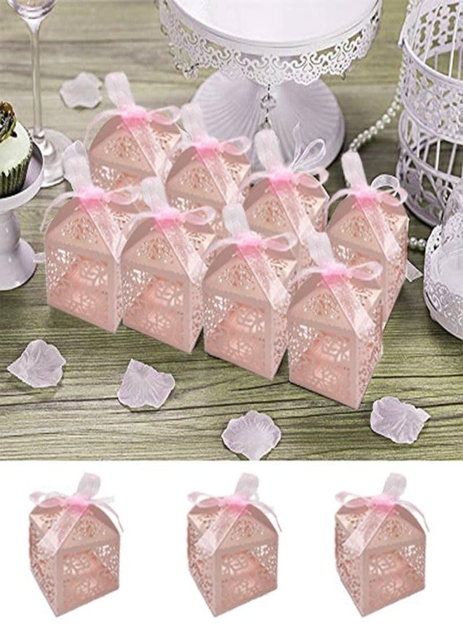 Sohapy 50Pcs Candy Boxes Kraft Paper Candy Bag Gift Box Baby Shower Favor for Baby Cute Birthday Decoration Shower Party decoration Supplies (Pink) - Image 5