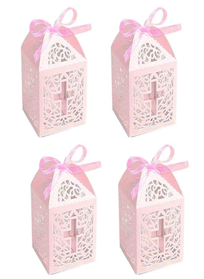 Sohapy 50Pcs Candy Boxes Kraft Paper Candy Bag Gift Box Baby Shower Favor for Baby Cute Birthday Decoration Shower Party decoration Supplies (Pink) - Image 3