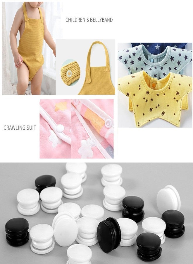 NXTOV 960pcs Plastic Snaps, T5 White Snaps Starter Fasteners Kit, No-Sew Buttons for Crafts Cloth Diaper Bibs - Image 5