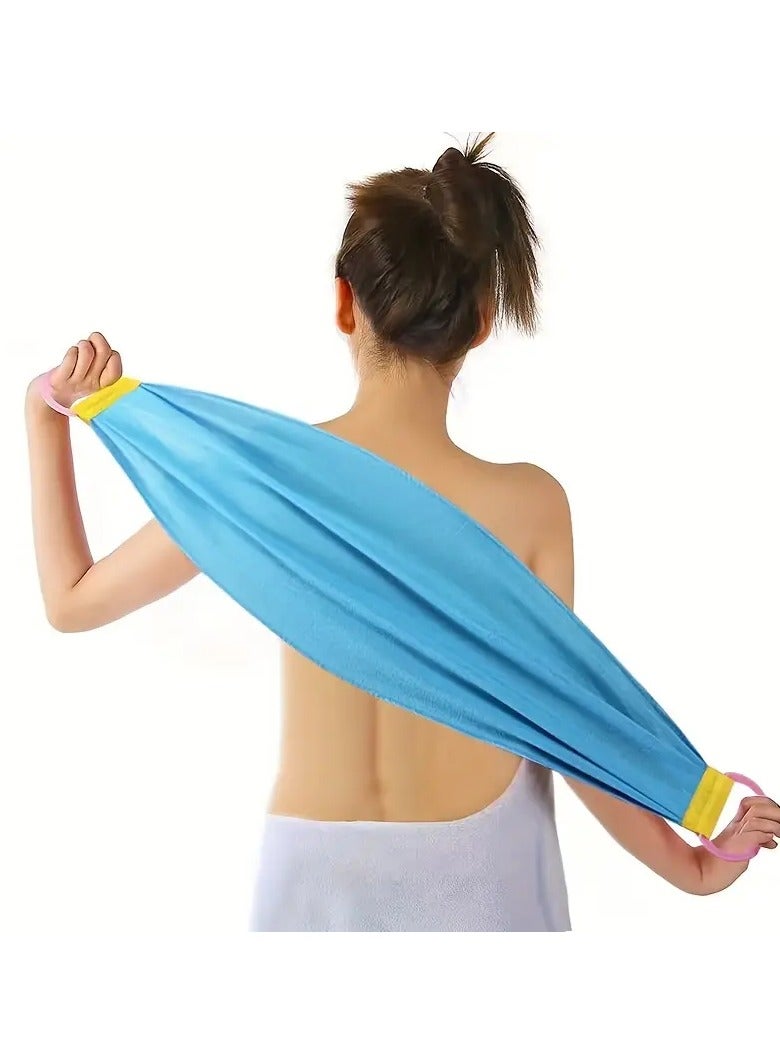Goolsky Back Scrubber For Shower Coarse Sand Extended Length Bath Towel Shower Back Washer Exfoliating Washcloth Rear Scrub Stretchable Pull Strap Wash Cloth Exfoliating - Bathroom Accessories - Image 1