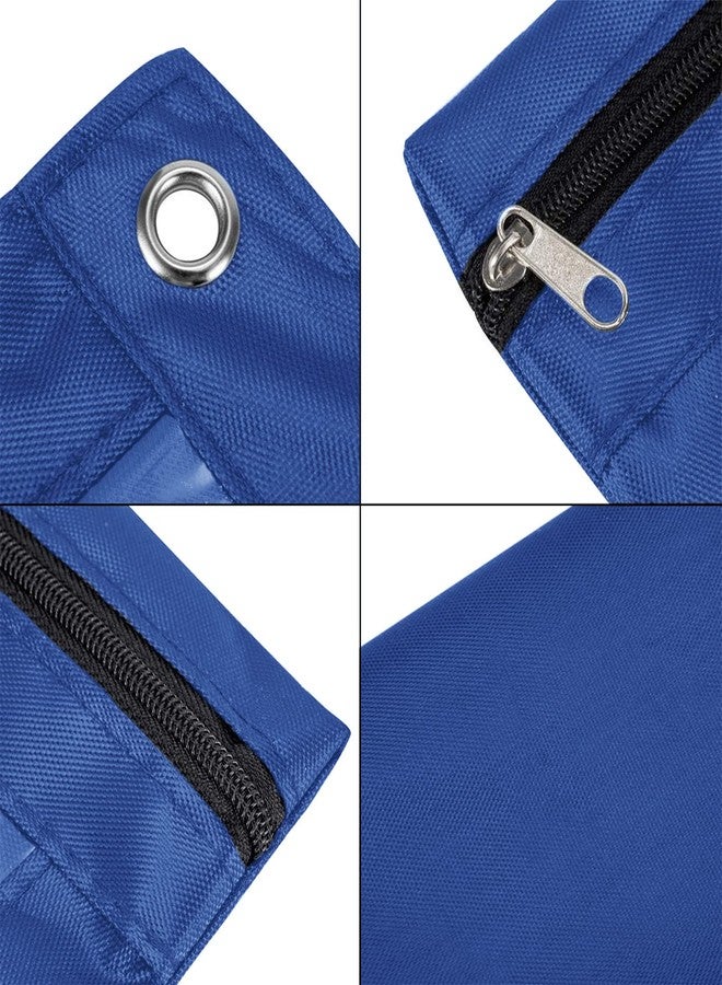 WODISON 3-Ring Pen Pencil Pouch with Clear Window Stationery Bag Binder Case Classroom Organizers Blue - Image 4