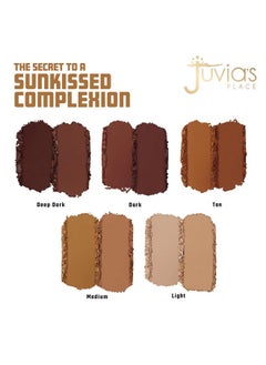 Juvia's Place Juvia's Place Bronzed Duo Bronzer Tan - Soft Matte Bronzer, Contour Powder, Bronzer Pressed Powder, Long-Wearing & Buildable Bronzing Powder - Suitable for Tan Skin Tone  - Image 3