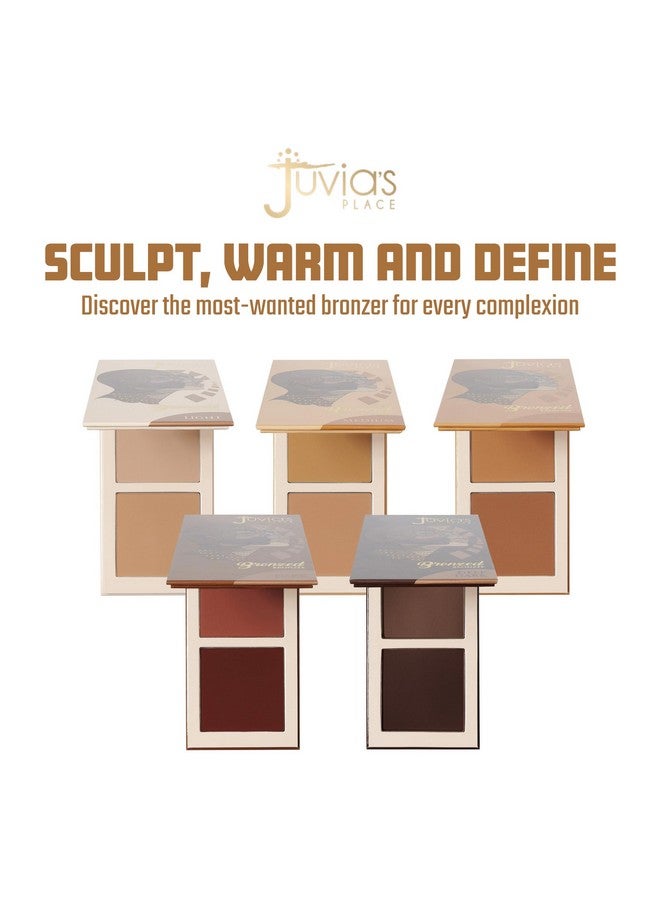 Juvia's Place Bronzed Duo Bronzer Tan - Soft Matte Bronzer, Contour Powder, Bronzer Pressed Powder, Long-Wearing & Buildable Bronzing Powder - Suitable for Tan Skin Tone - Image 2