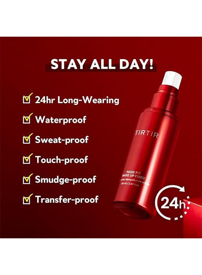 TIRTIR Mask Fit Make-Up Fixer 80ml, 24H Long Lasting Makeup Finishing Setting Spray, Lightweight and Non-Greasy - Image 3