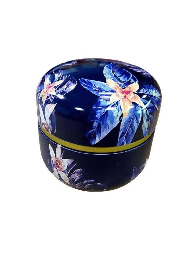 Topwon 3.15" Powder Case with Puff, BPA Free, Fluffy Plush Powder Puffs Container, Baby Women's Body Loose Dusting Dry Powder Box, Travel&Home Use, Blue Flower - Image 1