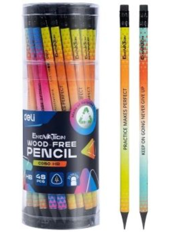 Deli HB Enovation Wood Free Pencil Set of 48pcs - Image 1