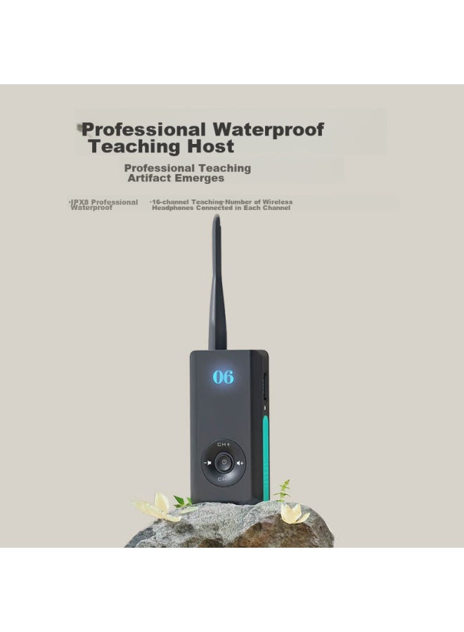Whale Language Jingyu Df310 Professional Bone Conduction Wireless Headset For Swimming Teaching And Training, Ip68 Waterproof, Children's Teaching-specific Training Headphones , Blue - Image 2