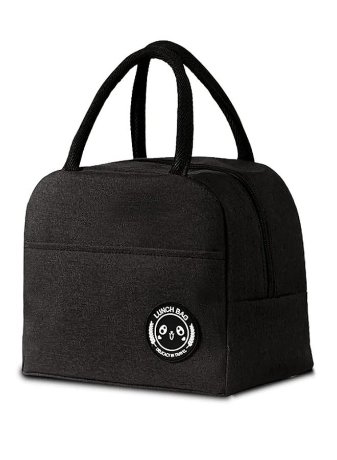 Portable Foldable Hot and Cold Food and Drink Bag - Thermal Bag (Black) - Image 1